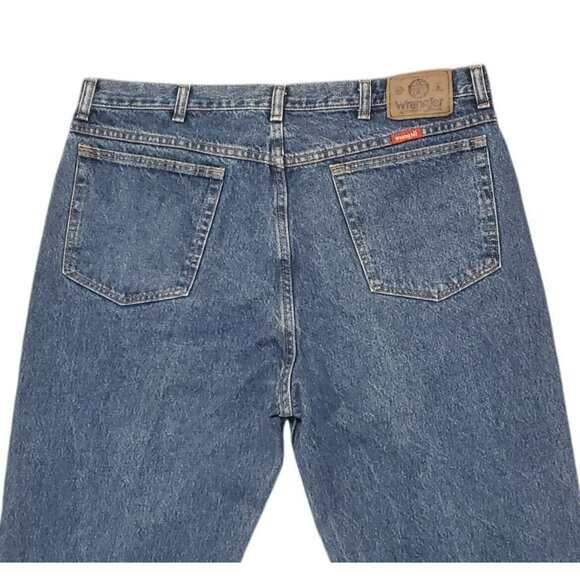 Men's Wrangler Jeans Blue Denim Pants Vintage 38x30 Regular Fit Cowboy 96501DS - Picture 7 of 11